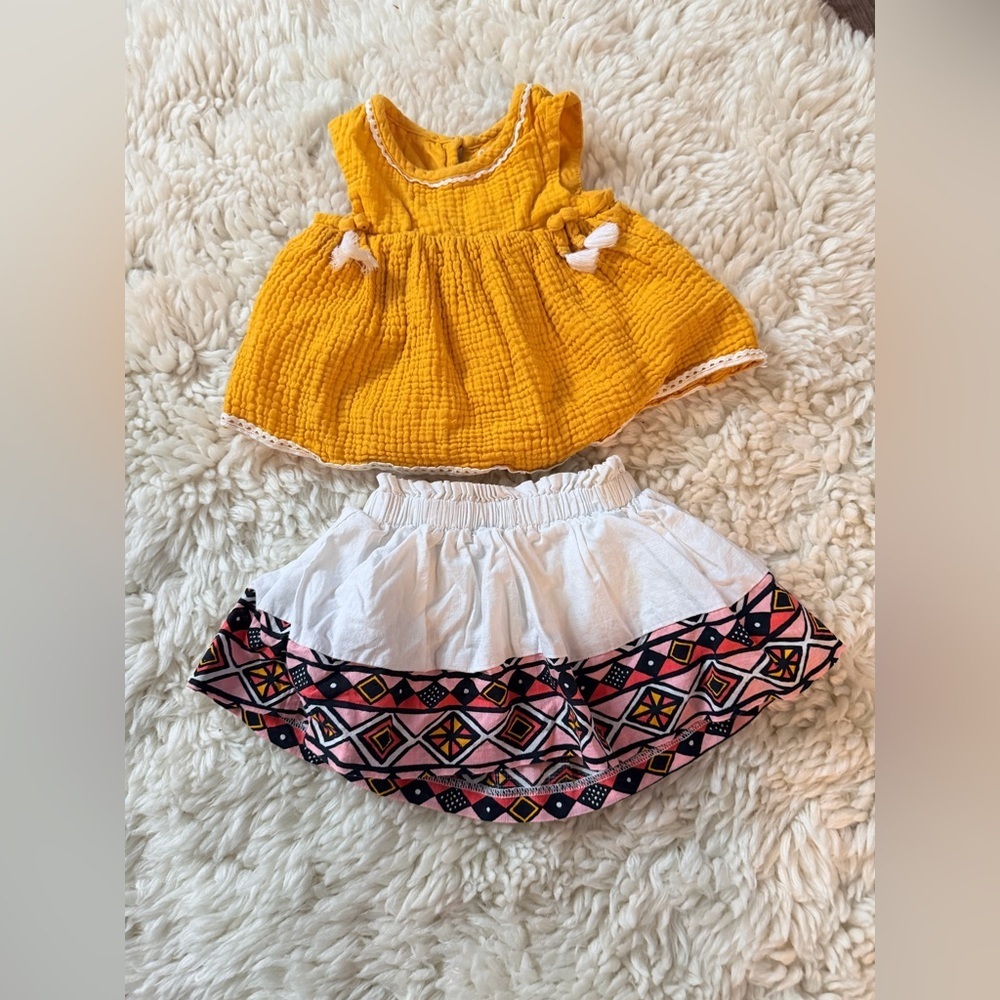 OshKosh B'gosh Yellow and White Kids Matching Set